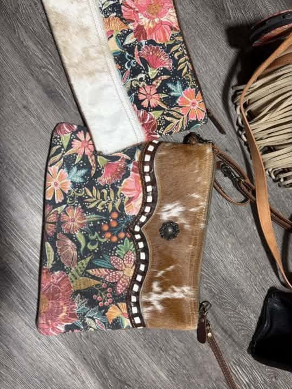 Western bag with clutch